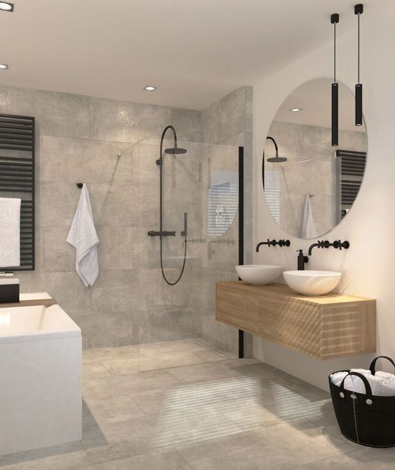 Salle de bain rénovée à Caen par MC Plomberie BTP
